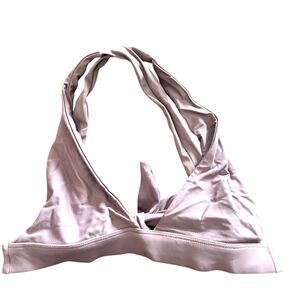 MAOI SWIM Tie Back Halter Swim Top Purple X-Small